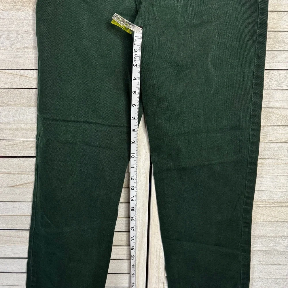 Lauren Ralph Lauren High Rise Jeans Size 6 Dark Green Vintage Straight Leg Denim